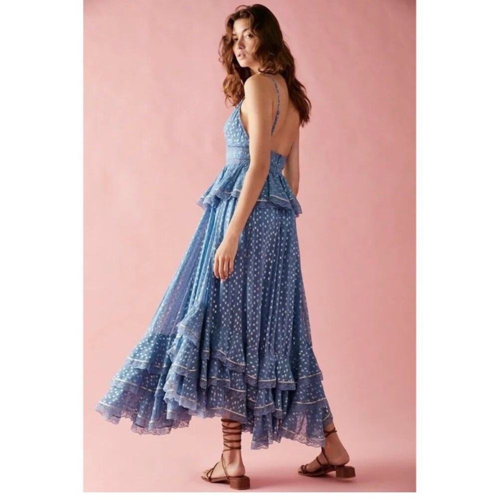 Rococo Sand Emi Long Dress XS in Blue Like New - Picture 3 of 6